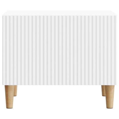 Salontafel met lade Wit 49 x 50 x 40 cm Bewerkt hout