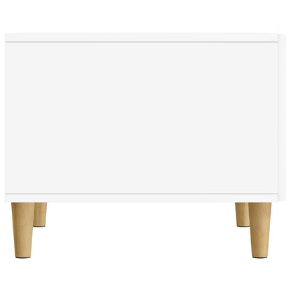 Salontafel met lade Wit 49 x 50 x 40 cm Bewerkt hout