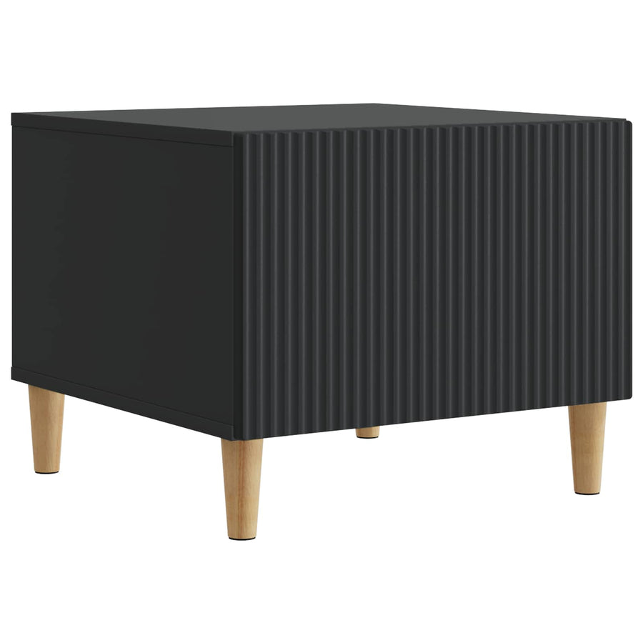 Salontafel met lade Zwart 49 x 50 x 40 cm Bewerkt hout