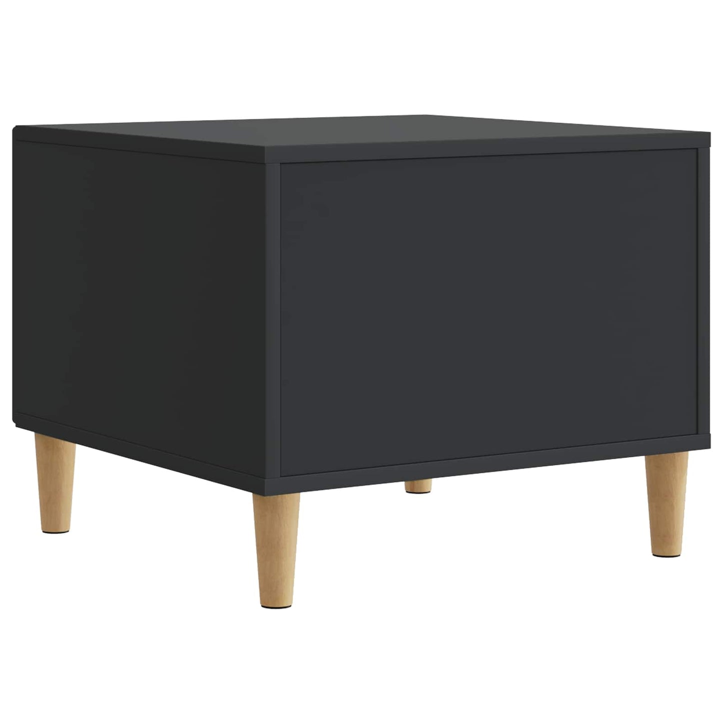 Salontafel met lade Zwart 49 x 50 x 40 cm Bewerkt hout