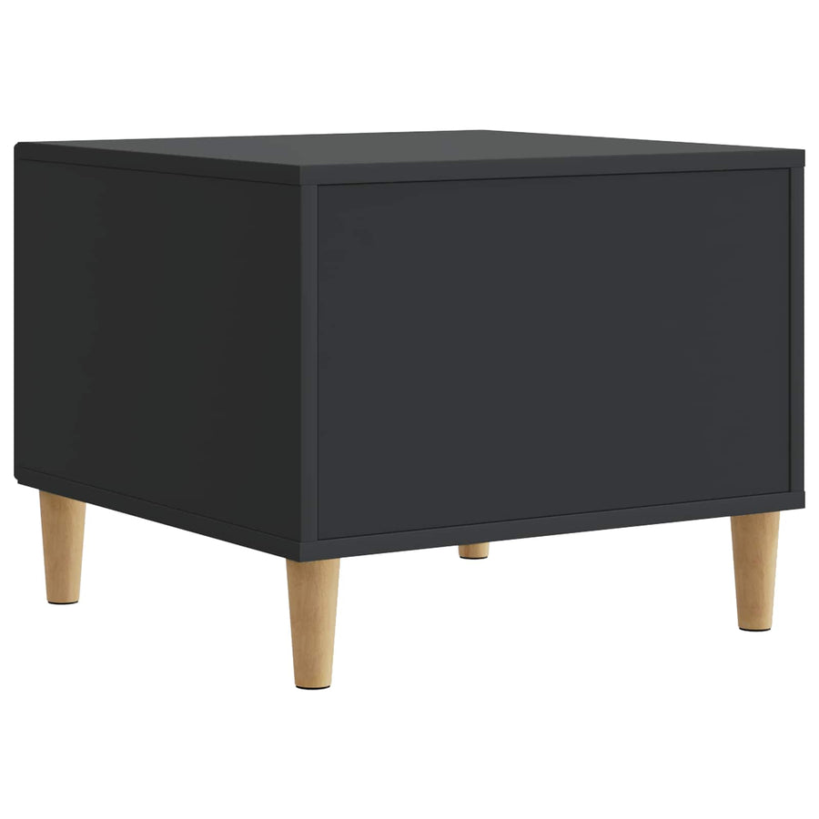 Salontafel met lade Zwart 49 x 50 x 40 cm Bewerkt hout