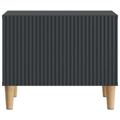Salontafel met lade Zwart 49 x 50 x 40 cm Bewerkt hout