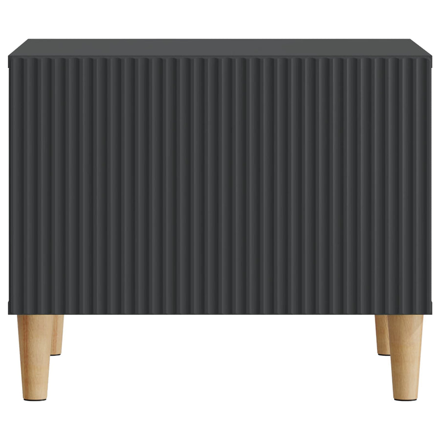 Salontafel met lade Zwart 49 x 50 x 40 cm Bewerkt hout
