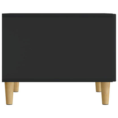 Salontafel met lade Zwart 49 x 50 x 40 cm Bewerkt hout