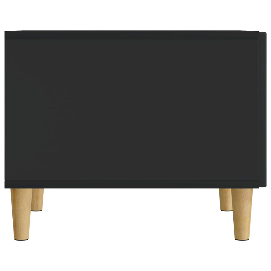 Salontafel met lade Zwart 49 x 50 x 40 cm Bewerkt hout