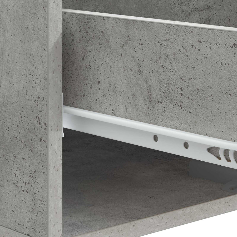 Salontafel met lade Betongrijs 49 x 50 x 40 cm Bewerkt hout