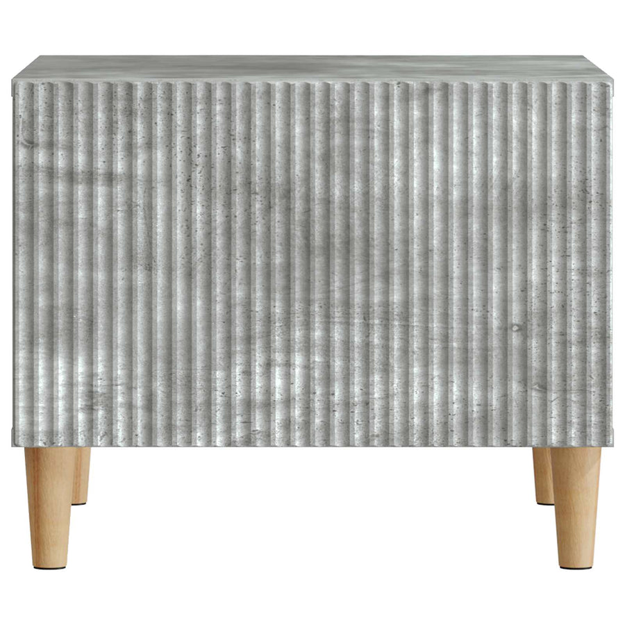 Salontafel met lade Betongrijs 49 x 50 x 40 cm Bewerkt hout