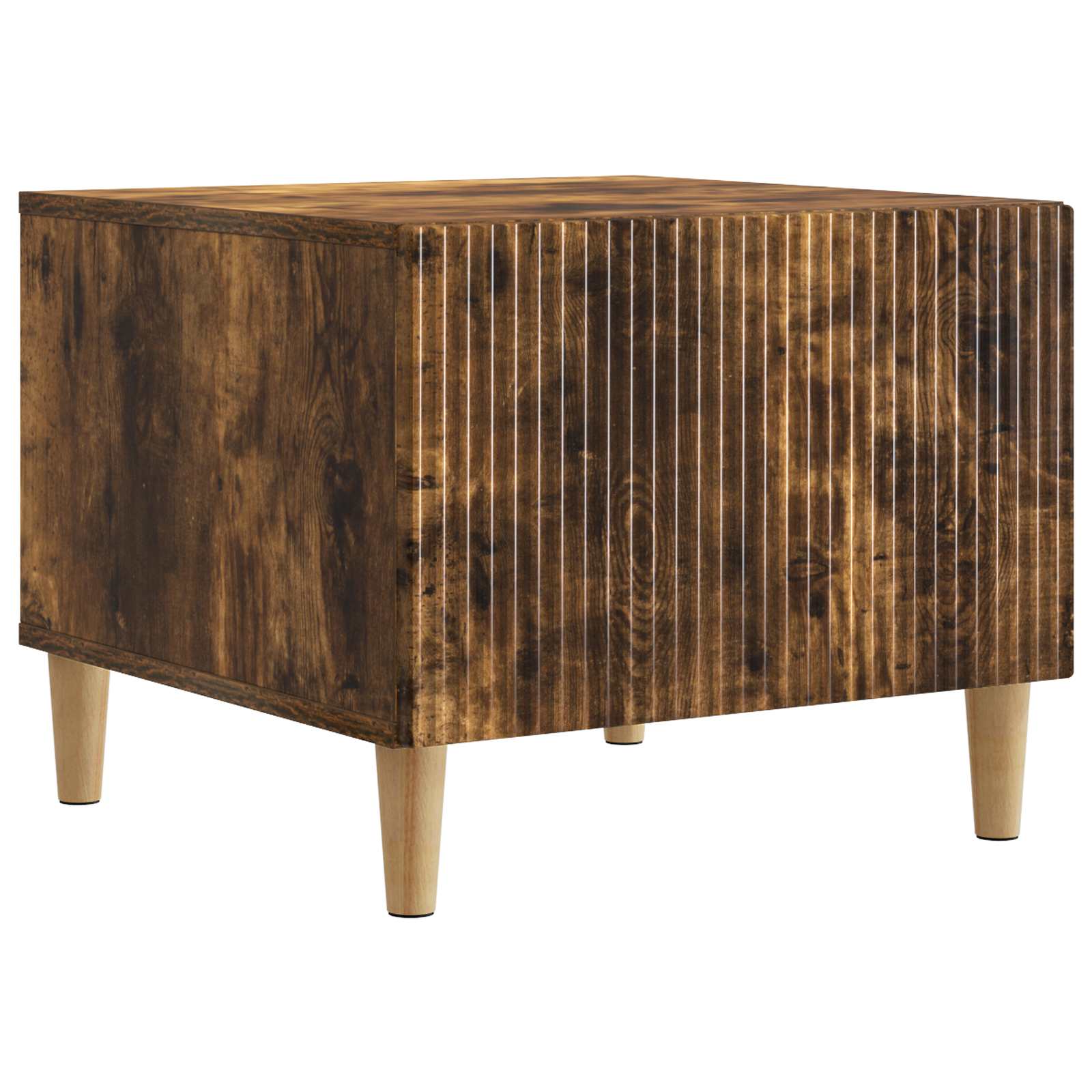 Salontafel met lade Gerookt eiken 49 x 50 x 40 cm Bewerkt hout