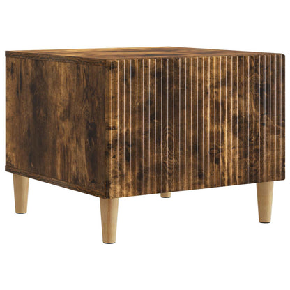 Salontafel met lade Gerookt eiken 49 x 50 x 40 cm Bewerkt hout