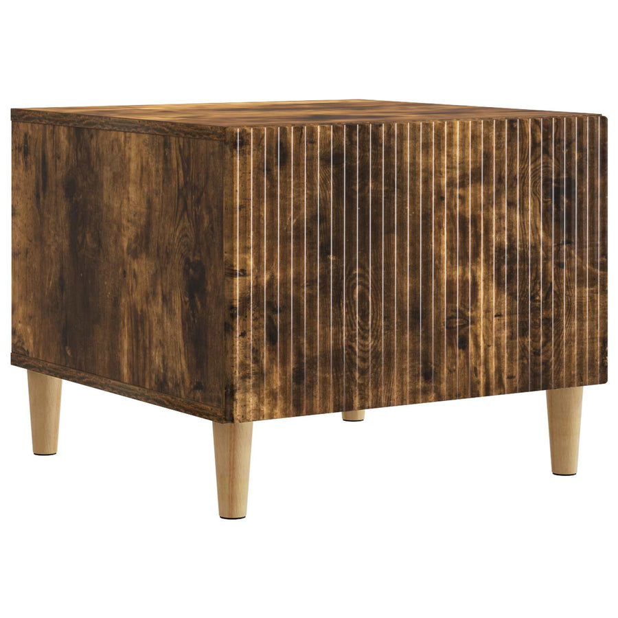 Salontafel met lade Gerookt eiken 49 x 50 x 40 cm Bewerkt hout