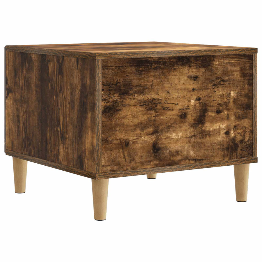 Salontafel met lade Gerookt eiken 49 x 50 x 40 cm Bewerkt hout