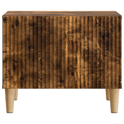 Salontafel met lade Gerookt eiken 49 x 50 x 40 cm Bewerkt hout