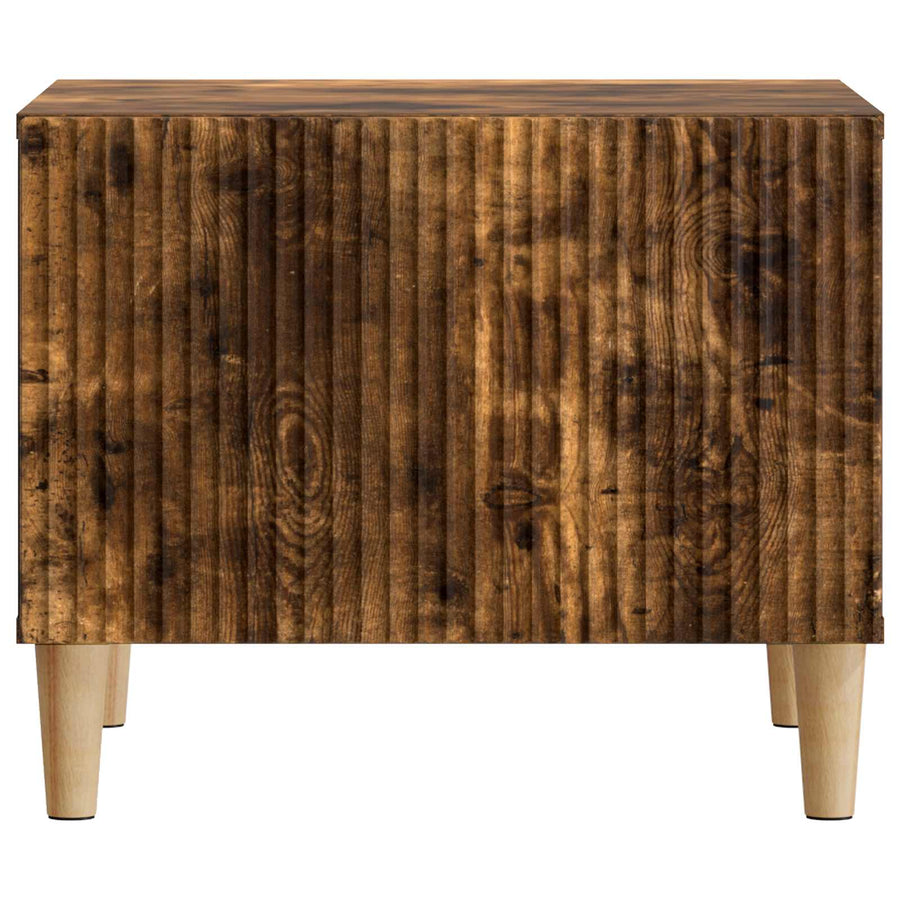Salontafel met lade Gerookt eiken 49 x 50 x 40 cm Bewerkt hout