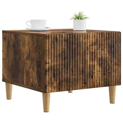 Salontafel met lade Gerookt eiken 49 x 50 x 40 cm Bewerkt hout