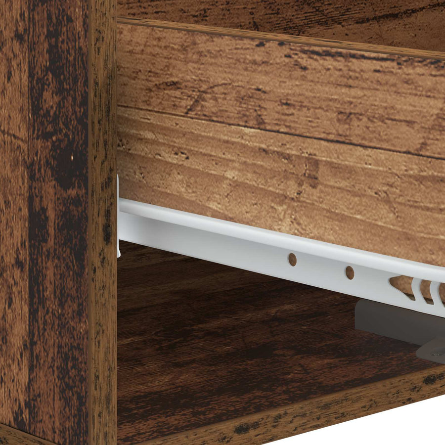Salontafel met lade Oud hout 49 x 50 x 40 cm Bewerkt hout