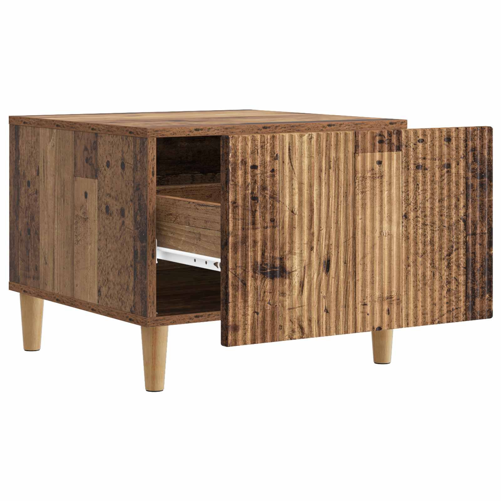Salontafel met lade Oud hout 49 x 50 x 40 cm Bewerkt hout