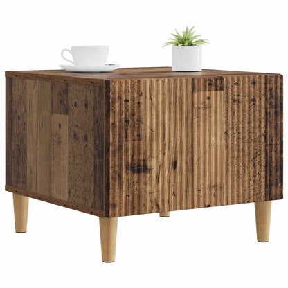 Salontafel met lade Oud hout 49 x 50 x 40 cm Bewerkt hout
