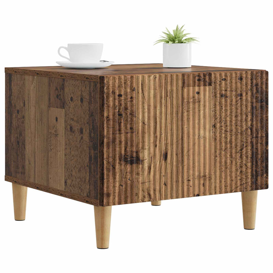 Salontafel met lade Oud hout 49 x 50 x 40 cm Bewerkt hout