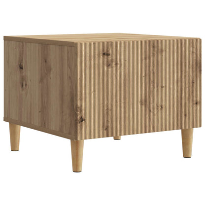 Salontafel Artisanaal eiken 49 x 50 x 40 cm Bewerkt hout