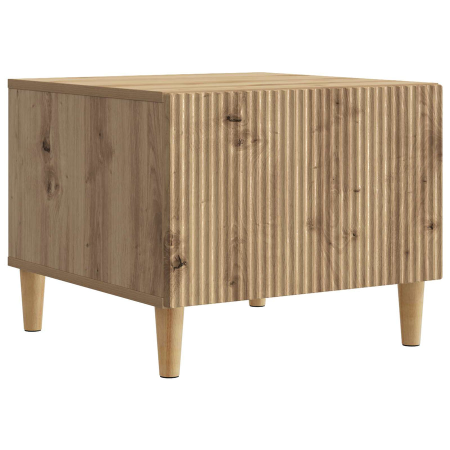 Salontafel Artisanaal eiken 49 x 50 x 40 cm Bewerkt hout