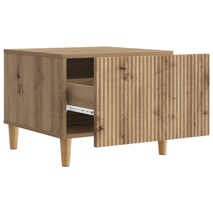 Salontafel Artisanaal eiken 49 x 50 x 40 cm Bewerkt hout