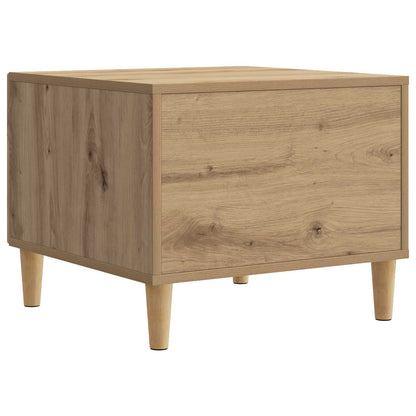 Salontafel Artisanaal eiken 49 x 50 x 40 cm Bewerkt hout
