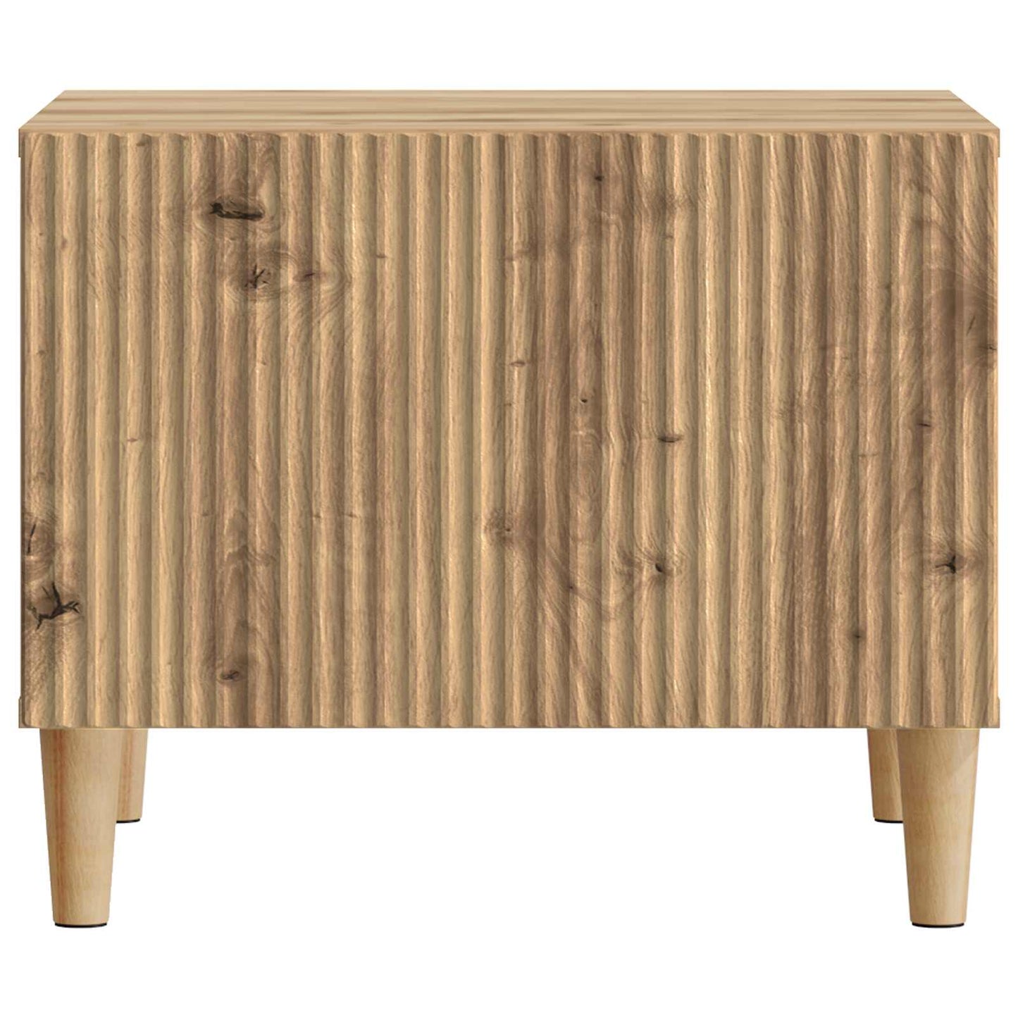 Salontafel Artisanaal eiken 49 x 50 x 40 cm Bewerkt hout