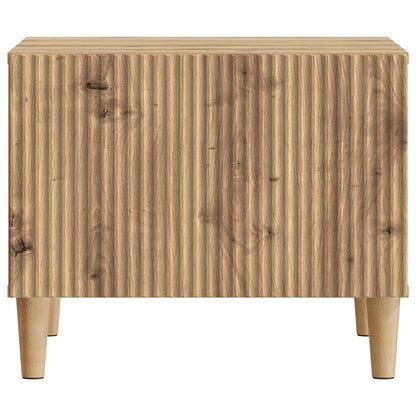 Salontafel Artisanaal eiken 49 x 50 x 40 cm Bewerkt hout