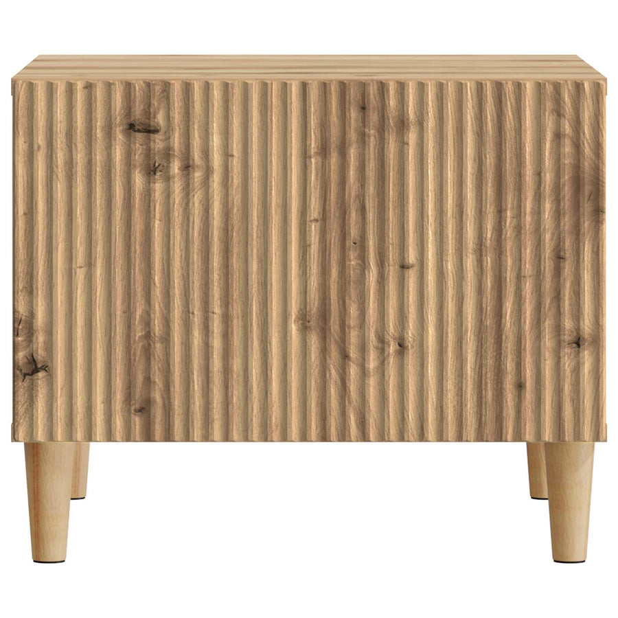 Salontafel Artisanaal eiken 49 x 50 x 40 cm Bewerkt hout