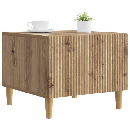 Salontafel Artisanaal eiken 49 x 50 x 40 cm Bewerkt hout