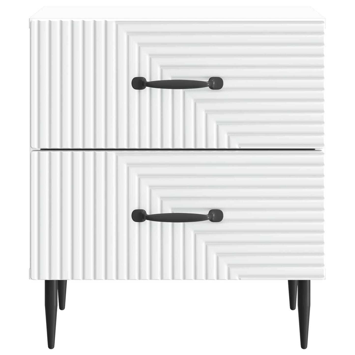Nachtkastje met lade Wit 43 x 34,5 x 47,5 cm Bewerkt hout