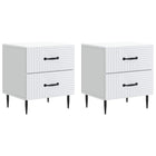 Nachtkastje 2 stuks wit 43x34,5x47,5 cm
