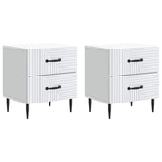 Nachtkastje 2 stuks wit 43x34,5x47,5 cm