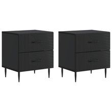 Nachtkastje 2 pcs Zwart 43 x 34,5 x 47,5 cm Bewerkt hout