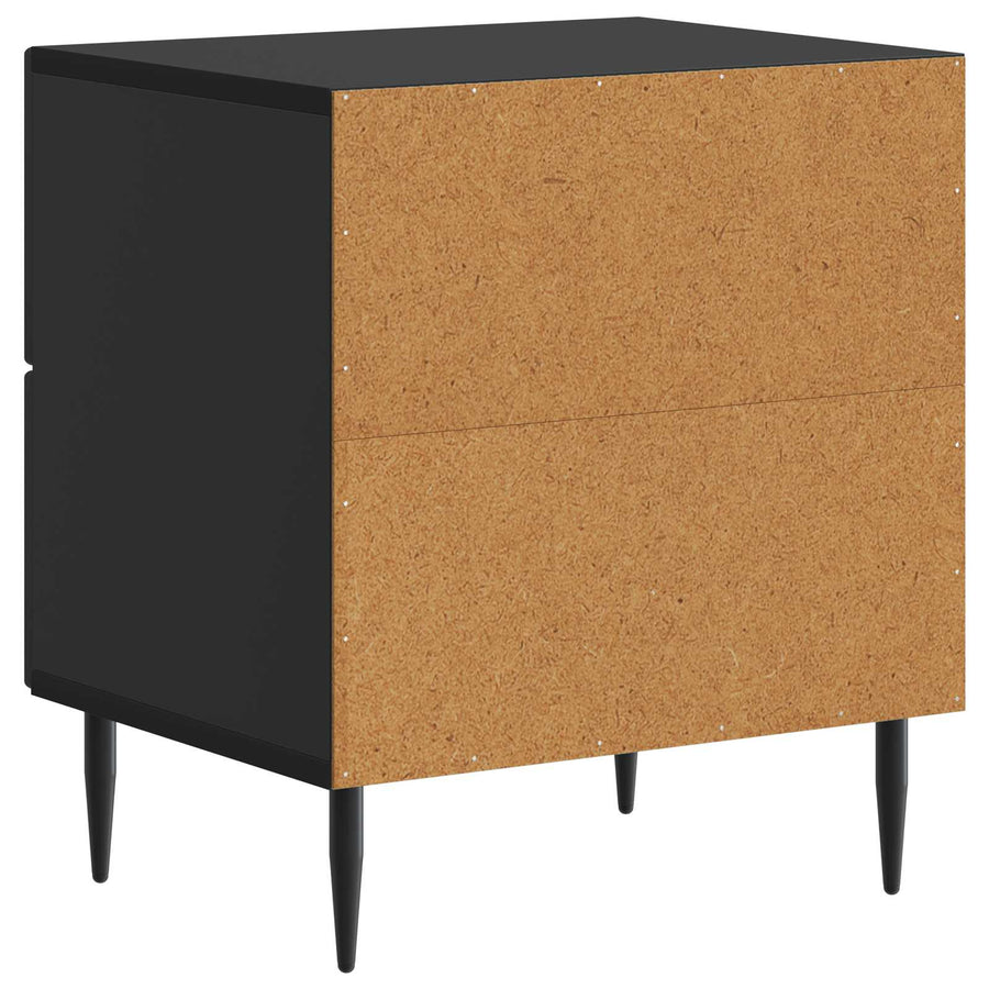 Nachtkastje 2 pcs Zwart 43 x 34,5 x 47,5 cm Bewerkt hout