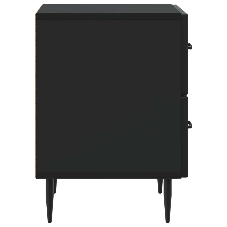 Nachtkastje 2 pcs Zwart 43 x 34,5 x 47,5 cm Bewerkt hout
