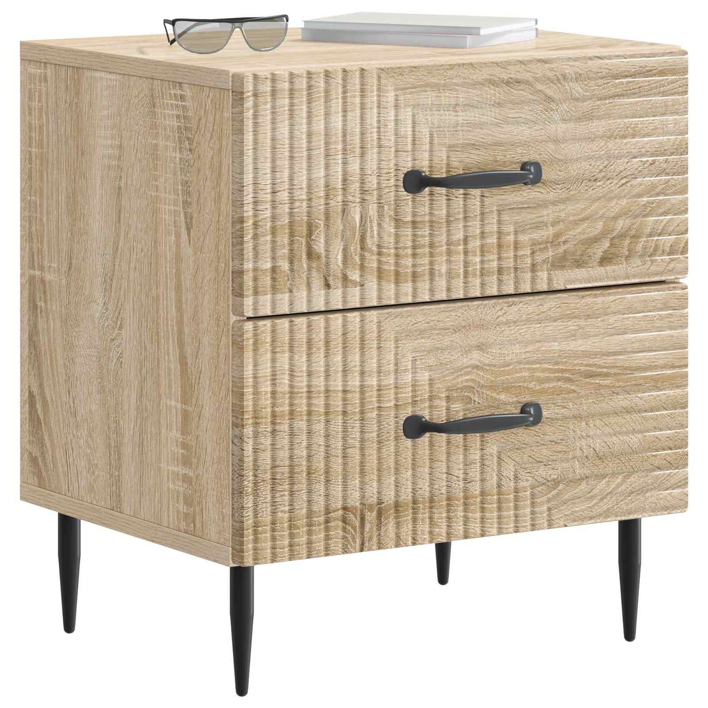 Nachtkastje Sonoma Eiken 43 x 34,5 x 47,5 cm Bewerkt hout