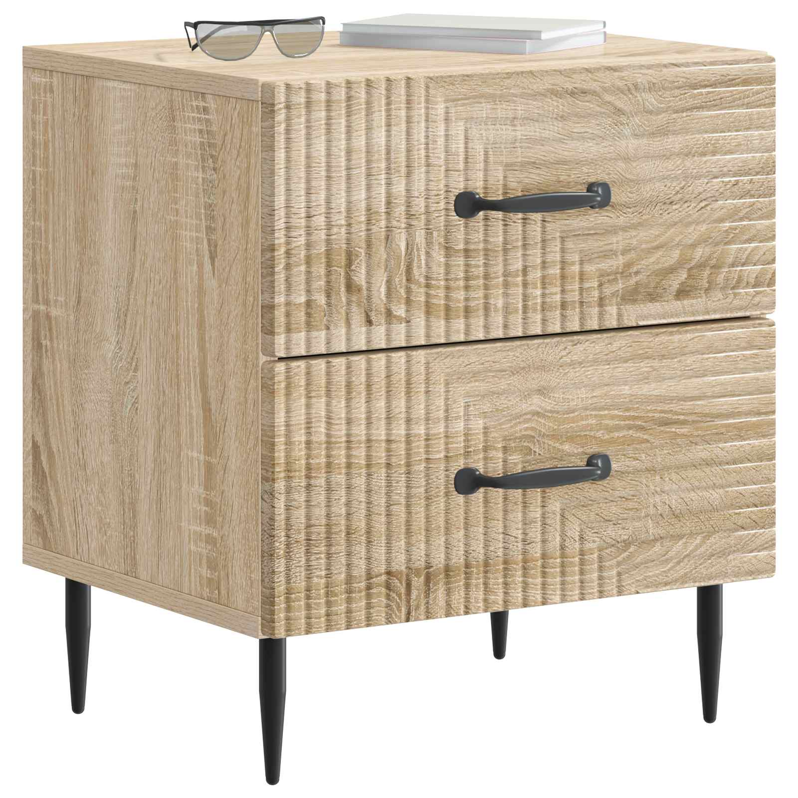 Nachtkastje Sonoma Eiken 43 x 34,5 x 47,5 cm Bewerkt hout