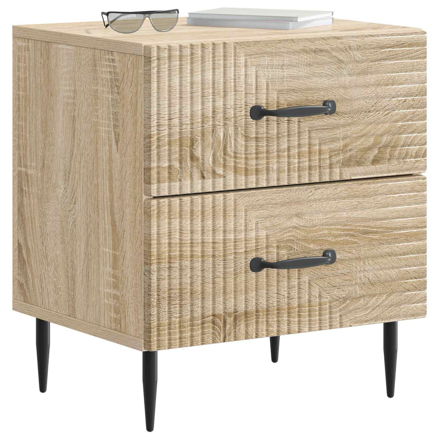 Nachtkastje Sonoma Eiken 43 x 34,5 x 47,5 cm Bewerkt hout