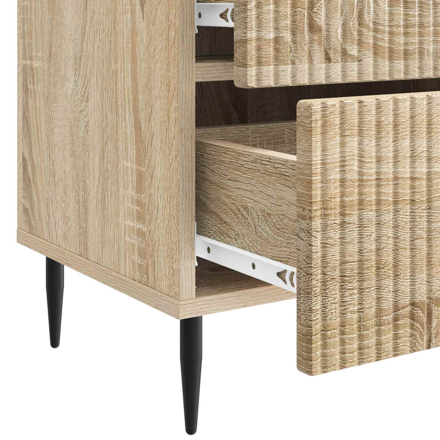 Nachtkastje 2 pcs Sonoma Eiken 43 x 34,5 x 47,5 cm Bewerkt hout
