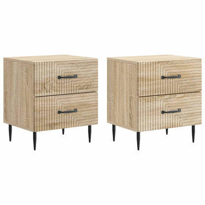 Nachtkastje 2 pcs Sonoma Eiken 43 x 34,5 x 47,5 cm Bewerkt hout