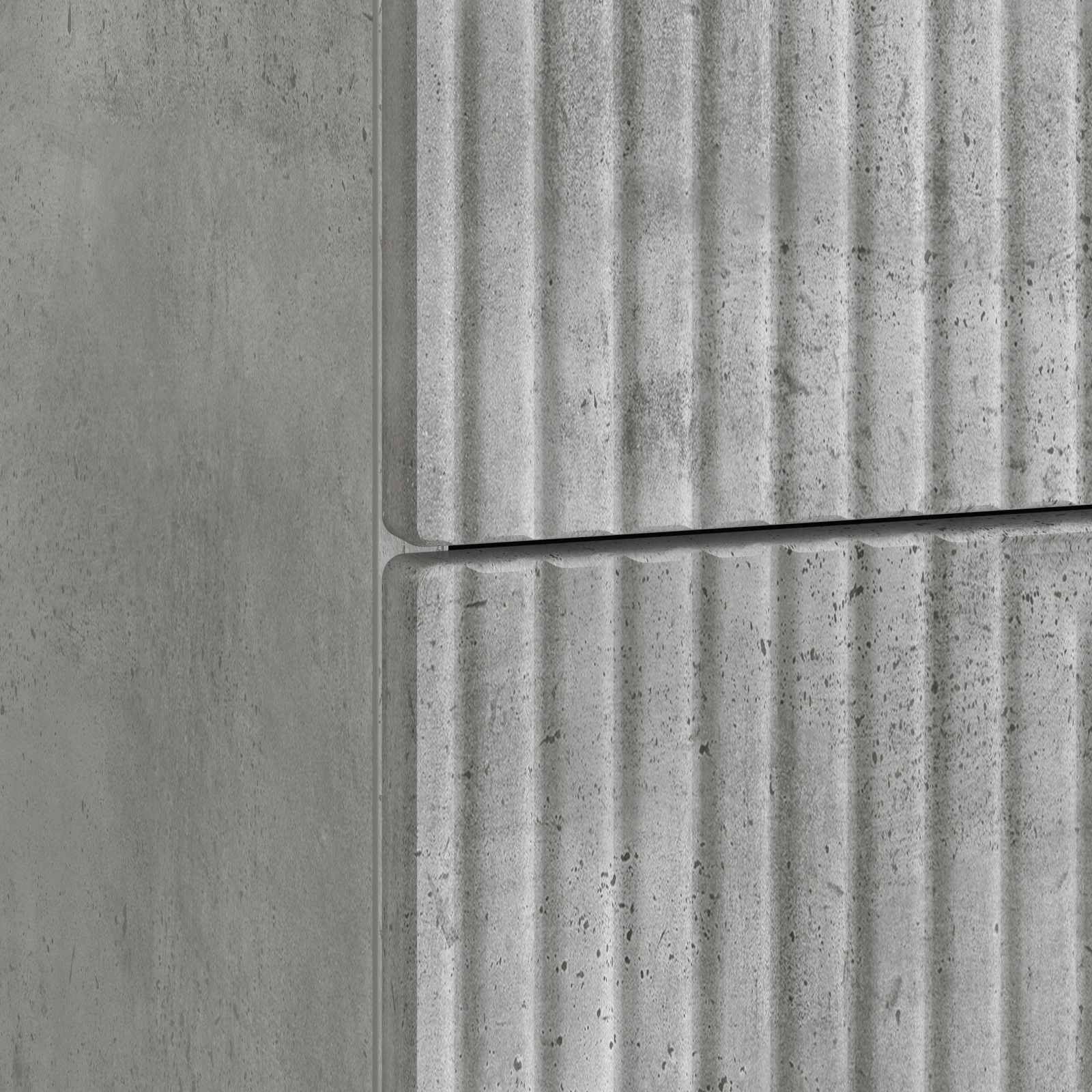 Nachtkastje Betongrijs 43 x 34,5 x 47,5 cm Bewerkt hout