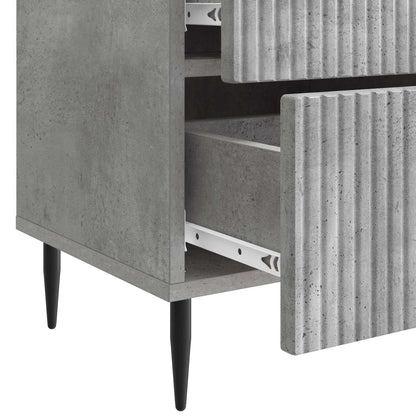 Nachtkastje 2 pcs Betongrijs 43 x 34,5 x 47,5 cm Bewerkt hout