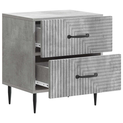 Nachtkastje 2 pcs Betongrijs 43 x 34,5 x 47,5 cm Bewerkt hout