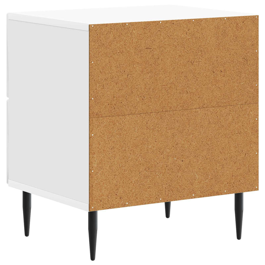 Nachtkastje Hoogglans Wit 43 x 34,5 x 47,5 cm Bewerkt hout