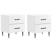Nachtkastje hoogglans wit 43x34,5x47,5 cm 2 stuks