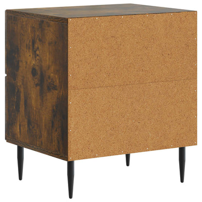 Nachtkastje Gerookt eiken 43 x 34,5 x 47,5 cm Bewerkt hout