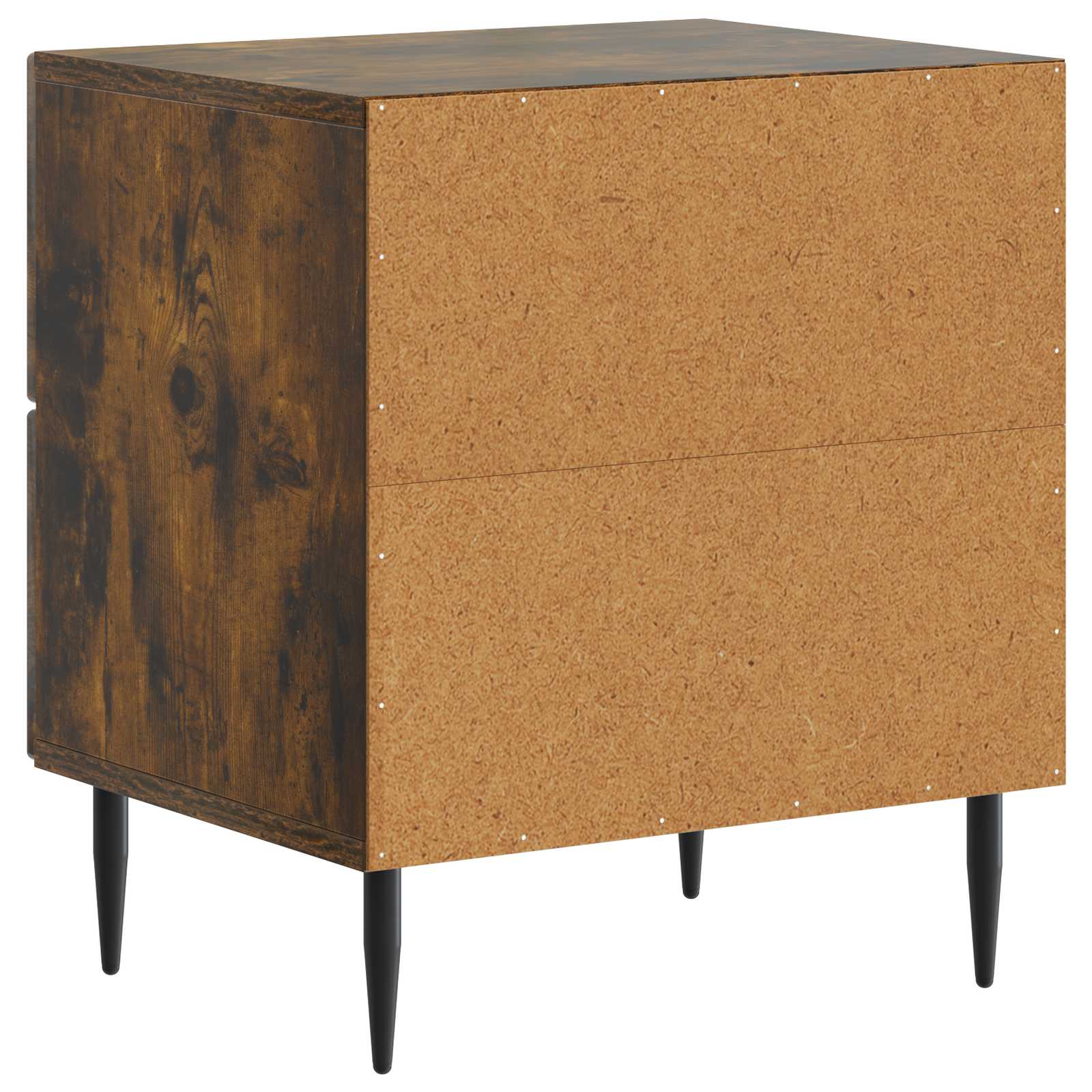 Nachtkastje met lade 2 pcs Gerookt eiken 43 x 34,5 x 47,5 cm