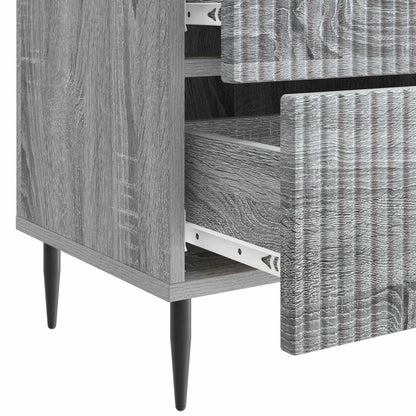 Nachtkastje 2 pcs Grijs sonoma 43 x 34,5 x 47,5 cm Bewerkt hout
