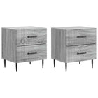 Nachtkastje 2 stuks grijs sonoma 43x34,5x47,5 cm